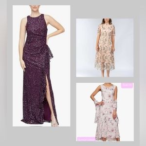 🌟SET OF THREE🌟🔥OBO🔥 Women's Dresses (Alex Evening's & Shiran Fushi) Size 10